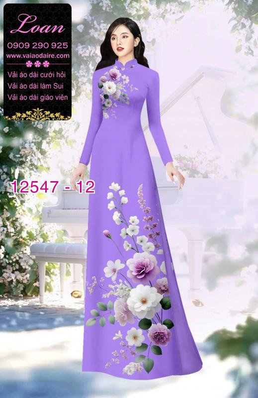 Vải áo dài hoa in 3D dễ thương Vải áo dài hoa in 3D dễ thương