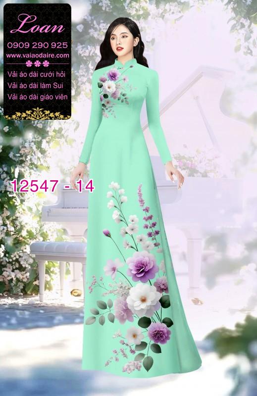 Vải áo dài hoa in 3D dễ thương Vải áo dài hoa in 3D dễ thương
