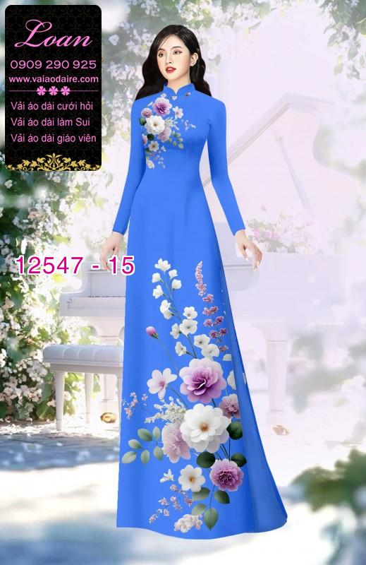 Vải áo dài hoa in 3D dễ thương Vải áo dài hoa in 3D dễ thương