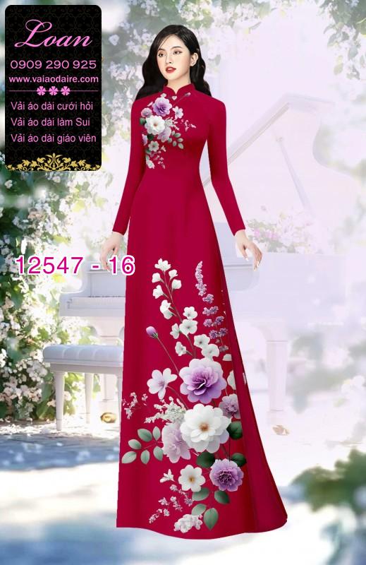 Vải áo dài hoa in 3D dễ thương Vải áo dài hoa in 3D dễ thương