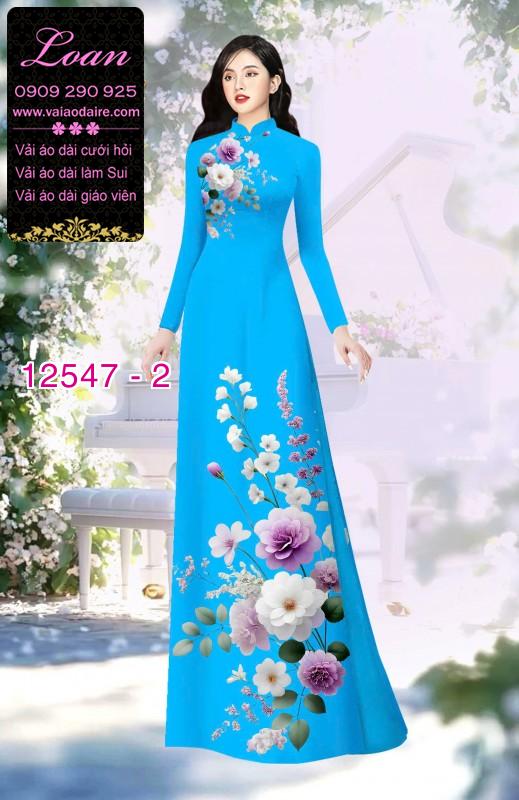 Vải áo dài hoa in 3D dễ thương Vải áo dài hoa in 3D dễ thương