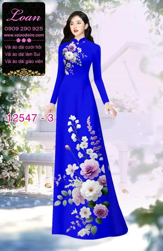 Vải áo dài hoa in 3D dễ thương Vải áo dài hoa in 3D dễ thương