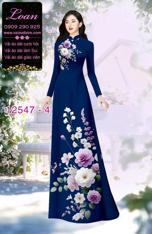Vải áo dài hoa in 3D dễ thương Vải áo dài hoa in 3D dễ thương