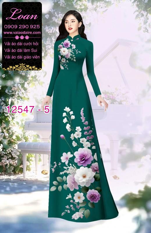 Vải áo dài hoa in 3D dễ thương Vải áo dài hoa in 3D dễ thương
