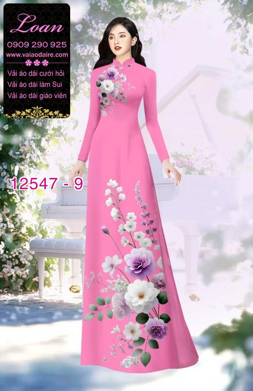 Vải áo dài hoa in 3D dễ thương Vải áo dài hoa in 3D dễ thương