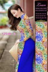 Vải áo dài hoa nhí sắc xảo