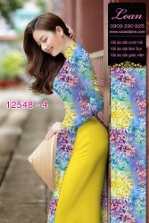 Vải áo dài hoa nhí sắc xảo