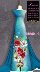 Vải áo dài hoa in 3D