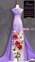Vải áo dài hoa in 3D