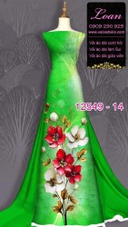 Vải áo dài hoa in 3D