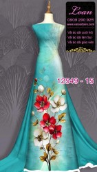 Vải áo dài hoa in 3D