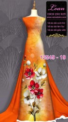 Vải áo dài hoa in 3D