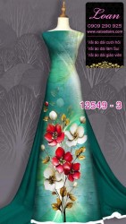 Vải áo dài hoa in 3D