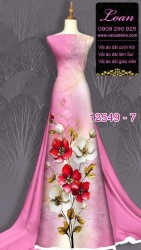 Vải áo dài hoa in 3D