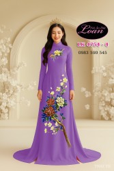 Vải áo dài vẽ hoa mẫu đơn