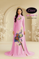 Vải áo dài vẽ hoa mẫu đơn