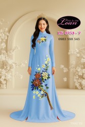Vải áo dài vẽ hoa mẫu đơn