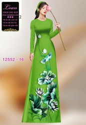 Vải áo dài hoa sen in 3D