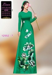 Vải áo dài hoa sen in 3D