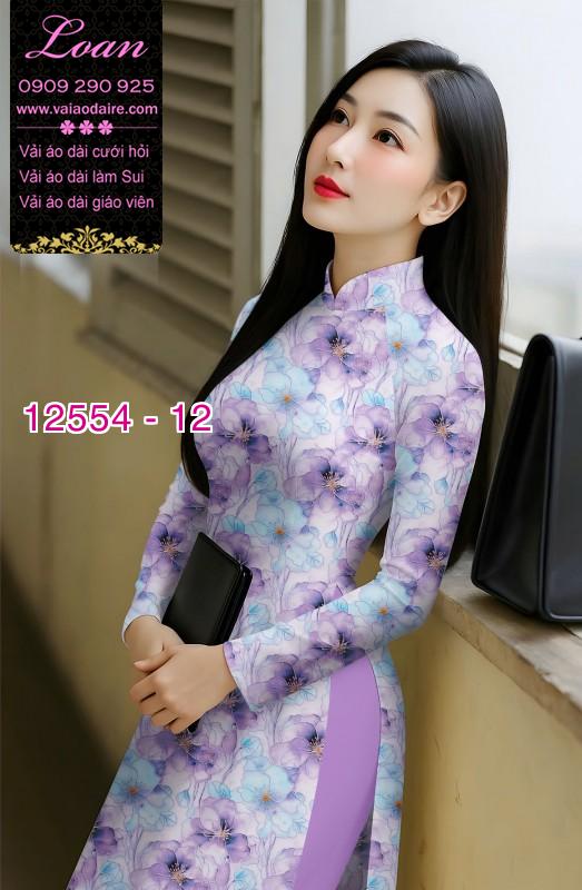 Vải áo dài hoa nhỏ nguyên áo