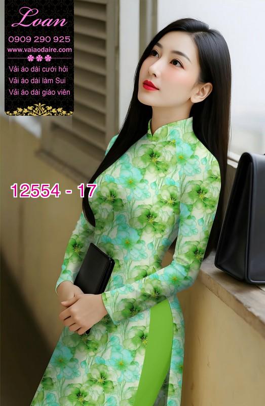 Vải áo dài hoa nhỏ nguyên áo