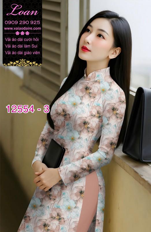 Vải áo dài hoa nhỏ nguyên áo