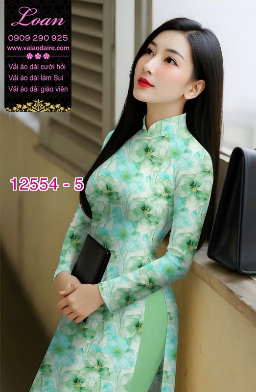 Vải áo dài hoa nhỏ nguyên áo