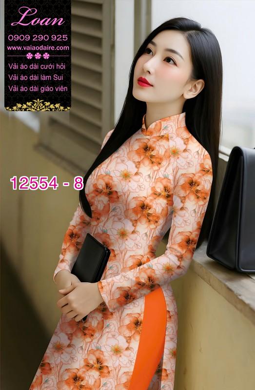 Vải áo dài hoa nhỏ nguyên áo