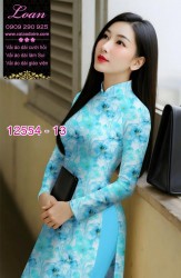 Vải áo dài hoa nhỏ nguyên áo