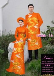 Áo Dài Đôi Nam Nữ  – Họa Tiết Rồng Phượng