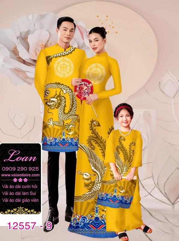Vải áo dài gia đình  – Họa Tiết Rồng Phượng