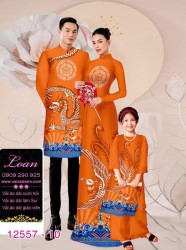 Vải áo dài gia đình  – Họa Tiết Rồng Phượng