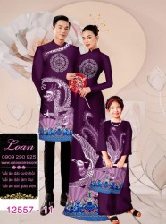 Vải áo dài gia đình  – Họa Tiết Rồng Phượng