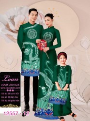 Vải áo dài gia đình  – Họa Tiết Rồng Phượng