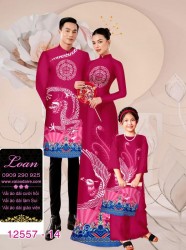 Vải áo dài gia đình  – Họa Tiết Rồng Phượng