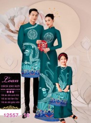 Vải áo dài gia đình  – Họa Tiết Rồng Phượng