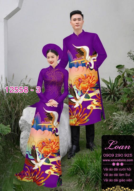 Vải áo dài cặp đôi - họa tiết trời mây Vải áo dài cặp đôi - họa tiết trời mây