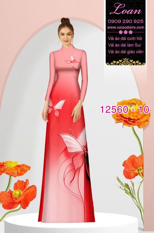 Vải áo dài hình con bươm bướm