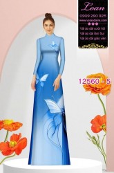 Vải áo dài hình con bươm bướm