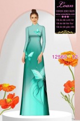 Vải áo dài hình con bươm bướm