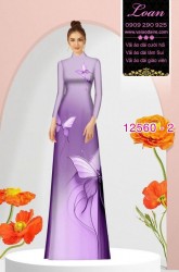 Vải áo dài hình con bươm bướm