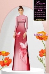 Vải áo dài hình con bươm bướm