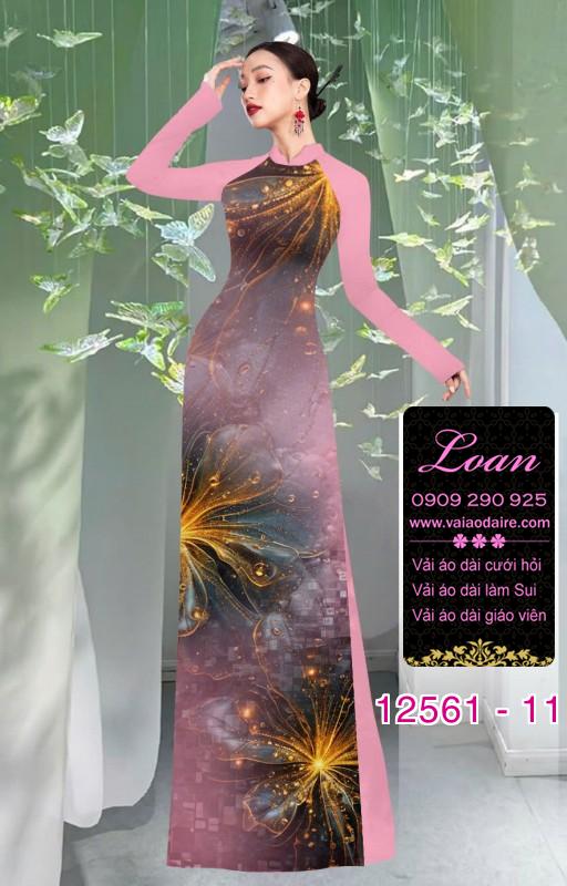 Vải áo dài hoa ảo 3D
