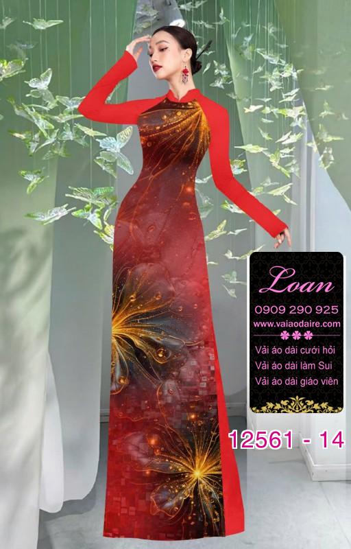 Vải áo dài hoa ảo 3D