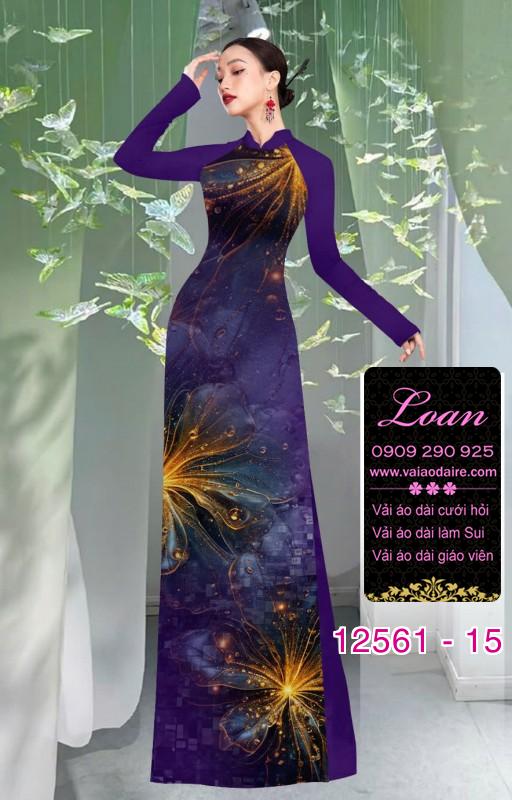 Vải áo dài hoa ảo 3D