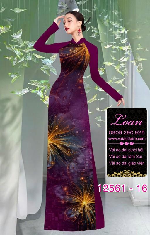 Vải áo dài hoa ảo 3D