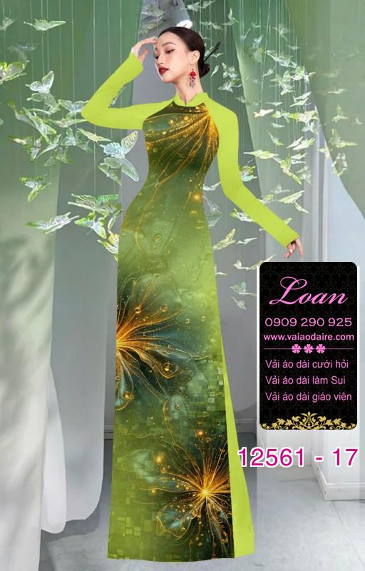 Vải áo dài hoa ảo 3D