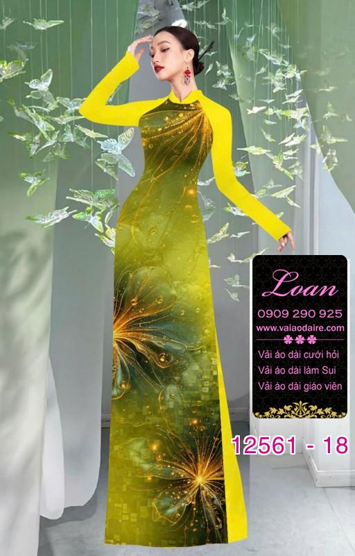 Vải áo dài hoa ảo 3D