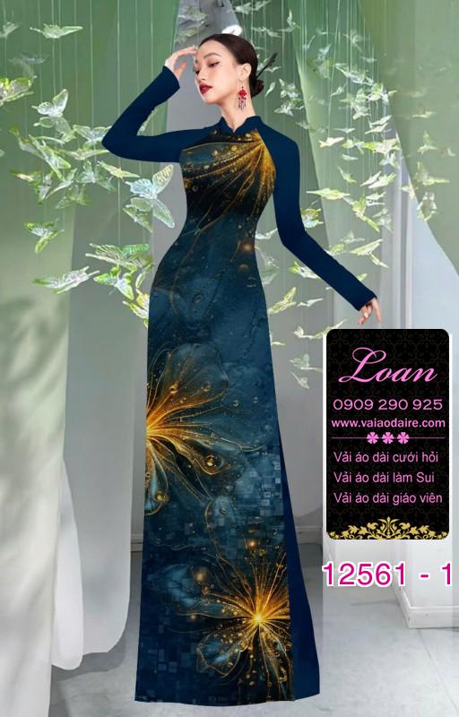 Vải áo dài hoa ảo 3D