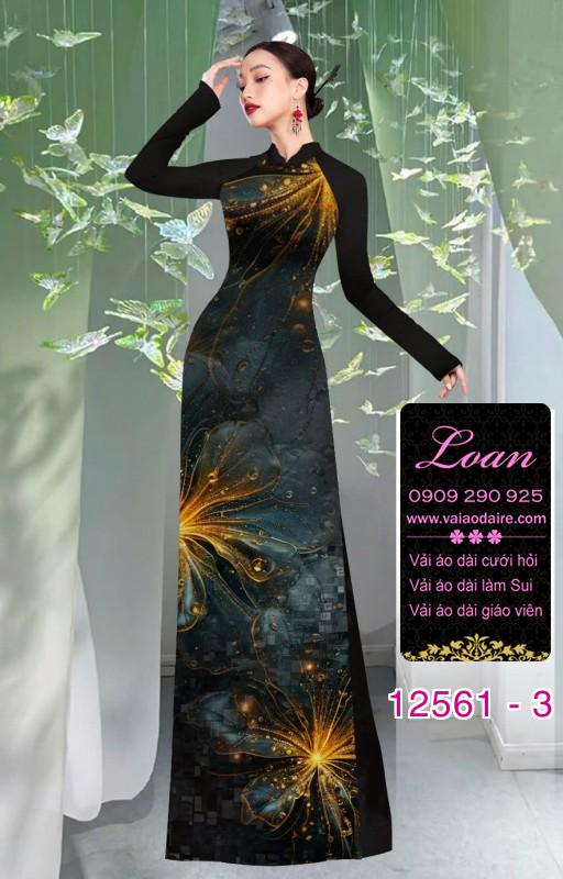 Vải áo dài hoa ảo 3D